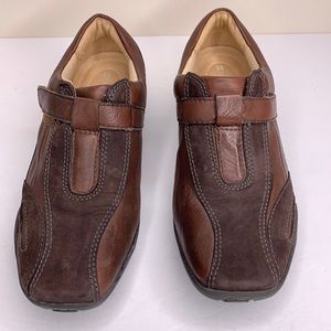 NATURALIZER Comfort Shoe Brown Leather Suede CARLO Cushioned Insole Walking 7.5M
